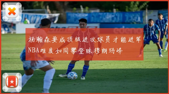 杨瀚森要成顶级进攻球员才能进军NBA难度如同攀登珠穆朗玛峰